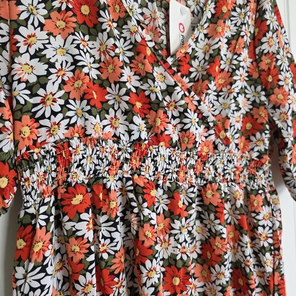 🔥5 FOR $25🔥NWT Faux Wrap Short Sleeve Floral Dress, XL - Picture 2 of 9